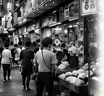 昔の公設市場のにぎわい
